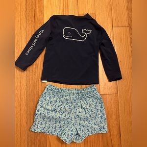 Boys Vineyard Vines Rash Guard and swim suit